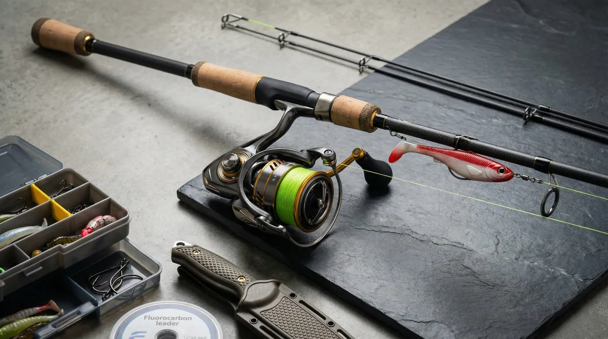 Fishing rod setup for Mediterranean shore fishing